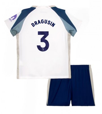 Tottenham Hotspur Radu Dragusin #3 Primera Equipación Niños 2025-26 Manga Corta (+ Pantalones cortos)